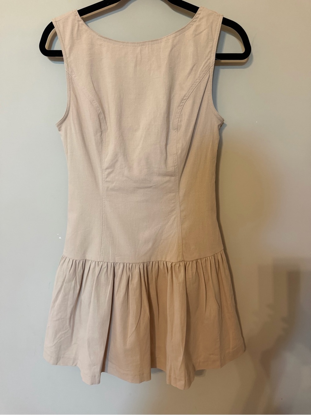 Sleeveless Ruffle-Hem Summer Dress in Cream - Picture 3 of 8